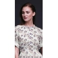 thumbnail image 3 of Bimba Robe Maxi à Taille Smockée Imprimée Feuilles de Rayonne & Magnolia Floral Fendue sur le Côté pour Femme-TG, 3 of 6