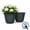 Black, variant on Lark & Vine Kensington Resin Planter, Durable and Light Weight, 15.9" x 15.9" x 12.6", White, Set of 2