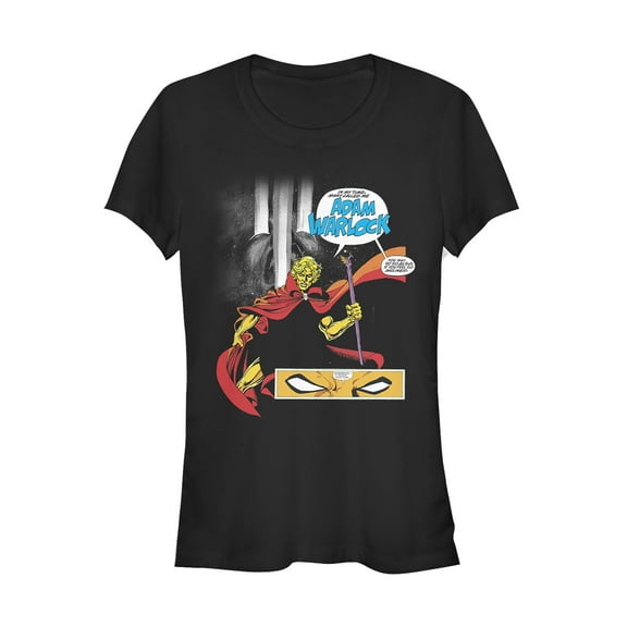 Junior's Marvel Adam Warlock Glare Graphic Tee Black Small