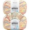 Bernat Baby Blanket Yarn - Big Ball 10.5 oz - 2 Pack with Pattern Cards in Color Spring Blossom