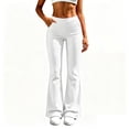 thumbnail image 2 of Aboser High Waist Bootleg Yoga Pants for Women Athletic Casual Flared Leggings Slim Fit Stretch Workout Pants Solid Color Tummy Control Trousers, 2 of 7