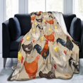 thumbnail image 2 of Chicken Blanket Gifts for Kids Adults Soft Warm Lightweight Cozy Cute Domestic Hens and Roosters Throw Blankets for Bed Living Room Sofa Couch Farmhouse Decor 40x50in, 2 of 6