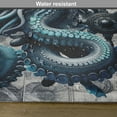 thumbnail image 5 of Ambesonne Blue Place Mats Set of 4, Nautical Sailors Nightmare Art, Standard Size, Dark Blue Grey and Ivory, 5 of 5