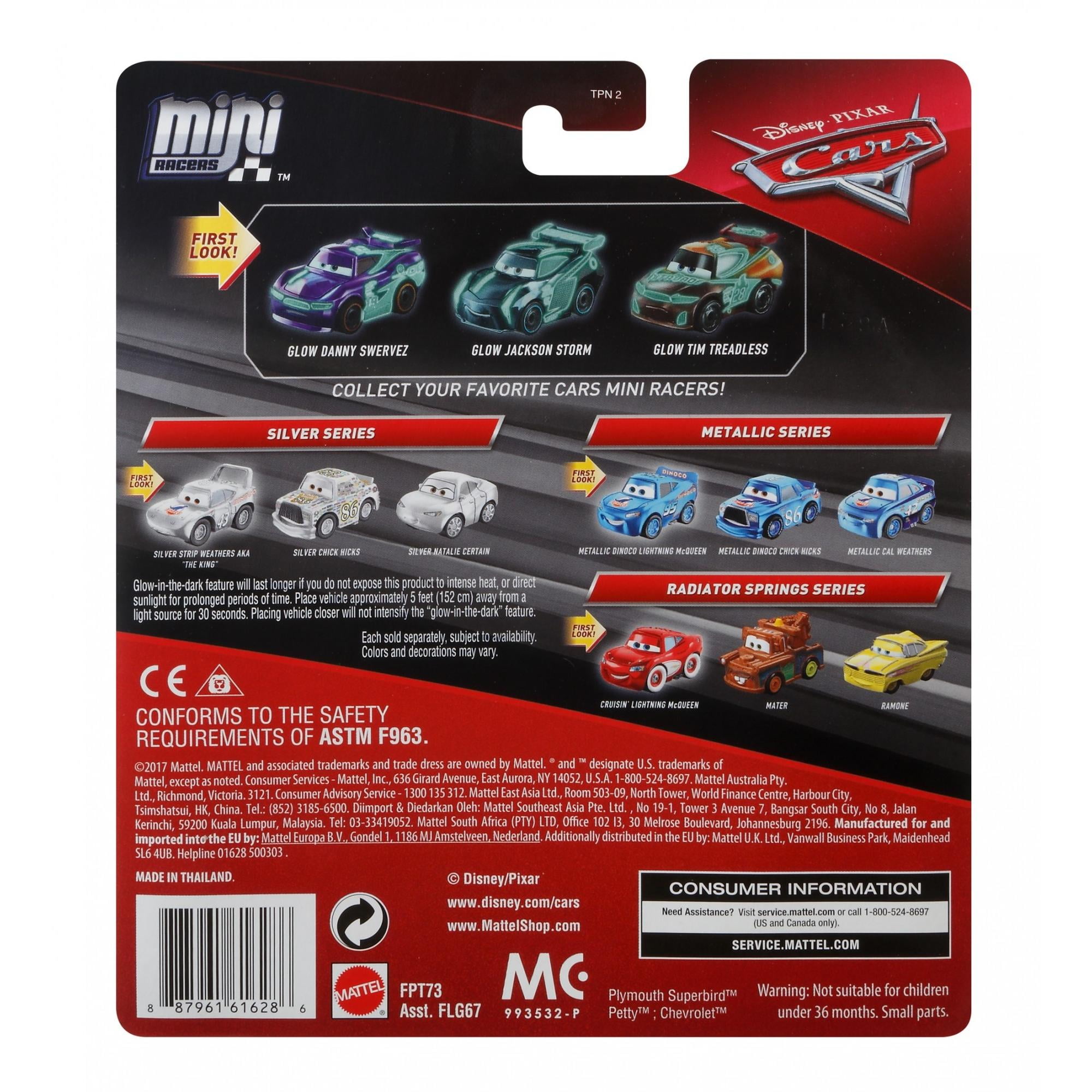 Cars Mini Racers 3 Pack Red