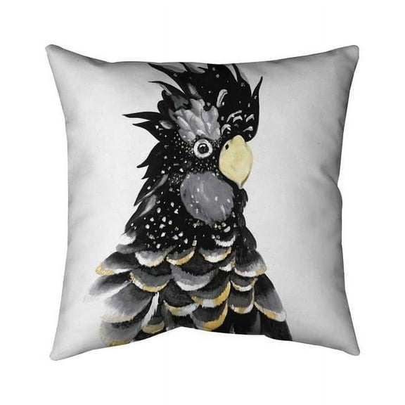 Begin Home Decor 5542-2020-AN240-1 20 x 20 in. Red-Tailed Cockatoo Parrot-Double Sided Print Outdoor Pillow Cover