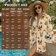 thumbnail image 7 of Xoenoiee Rooster Chicken Sunflower Print Women's Button Cover Up Bathing Suit Lightweight Swimwear Long Sleeve Beach Swim Shirt Summer Dress for Women, M, 7 of 7