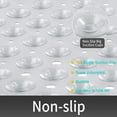 thumbnail image 2 of Odies Square Bath Shower Tub Mat for Bathroom, Non Slip Bathtub Mats with Suction Cups, Drain Holes, Machine Washable, 21 x 21 Inches, Clear, 2 of 5