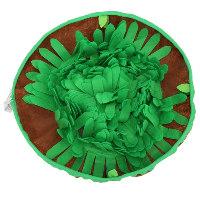 Dog Sniffing Pad, Pet Snuffle Bowl Machine Washable Interactive Foldable Boredom Relief Prevent Slip For Home For Puppy Brown