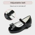 thumbnail image 6 of Stelle Girls Mary Jane Shoes Bowknot Low Heel Dress Shoes Princess Party Wedding Flats for Kids Toddler Easter First Communion Pump Shoes,Black, 6 of 6