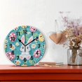 thumbnail image 2 of Yayeee 10" Wall Clock Battery Operated Quartz Round Silent Non-Ticking Home Decor, Cartoon Easter Bunny, 2 of 6