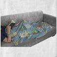 thumbnail image 6 of Botanical Soft Flannel Fleece Blanket, Hand Drawn Terrariums Houseplants and Succulents in Pots Gardening Themed Print, Cozy Plush for Indoor and Outdoor Use, 60" x 80", Multicolor, by Ambesonne, 6 of 6