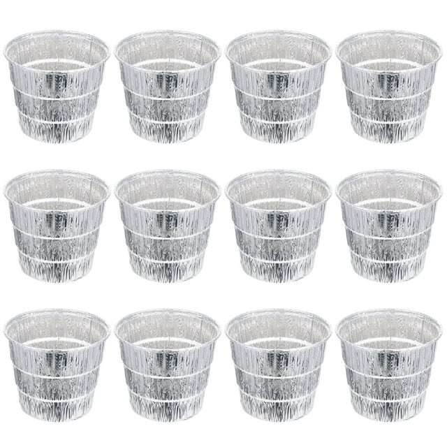 12pcs Professional Liner Replacement Pellet Grills Foil Tray Grease Bucket Liner