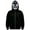 Black, variant on Ghost Face Full Zip Masked Hoodie, Black Long Sleeve Glowing Hooded Sweatshirt Outfit for Men Women Halloween