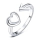 thumbnail image 3 of Anillos para mujer, regalos para mujer, moda minimalista, forma de corazón, punta de flecha, hueco, abierto, anillo para mujer., 3 of 4