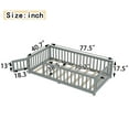 thumbnail image 4 of Jopath Twin Size Floor Bed Frame,Montessori Bed with Guardrails and Door,with Slatted Base,for Kids,Boys,Girls,Gray, 4 of 9