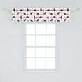 thumbnail image 2 of Ambesonne Vegetables Window Valance, Cartoon Garlic and Beet, 54" X 12", White Dark Magenta, 2 of 3