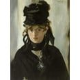 thumbnail image 2 of Manet, Edouard 15x18 Black Ornate Wood Framed with Double Matting Museum Art Print Titled - Berthe Morisot With a Bouquet of Violets, 2 of 4