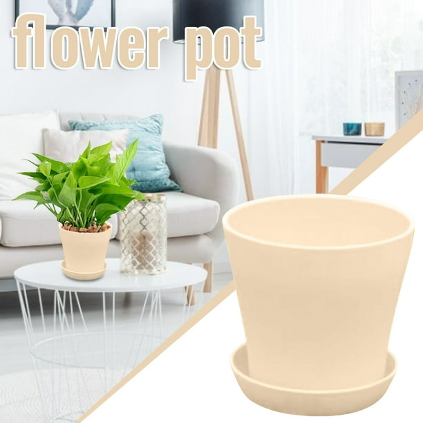 5 Inch Small Plant Pots, 3 Pack Flower Pots Outdoor Indoor, Planters