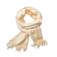 thumbnail image 1 of Qarigey Bufandas femeninas de marca de lujo, versátiles, fáciles de combinar, elegantes y modernas, bufanda lisa de lana de cordero al tacto Accesorios de disfraces blanco lechoso, 1 of 6