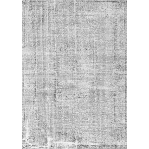 Ahgly Company Indoor Rectangle Abstract Gray Contemporary Area Rugs, 2' x 5'