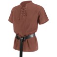 thumbnail image 5 of piezas de blusa renacentista para hombre, traje de cosplay vikingo medieval con protector de brazos de piel sintética, camisas vikingas, traje de fiesta de carnaval de Halloween, 5 of 5