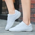 thumbnail image 4 of YOURDIARY Cheer Shoes for Women, Girls & Youth - White Cheerleading Gear, Dance, Sports, Tennis Training Athletic Flats Breathable Kids Sneakers, 4 of 8