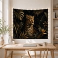 thumbnail image 5 of Potted Houseplants Shelves with Leopard Quarter Profile, Mystical Fantasy for Space Lovers, Wall Decor, Valentine'S Day Gift, Tapestry Wall Hanging for Dorm and Living Room, 5 of 7