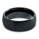 Tungsten Wedding Band Ring 8mm for Men Women Comfort Fit Black Domed Brushed Lifetime Guarantee – image 3 sur 5