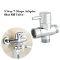 thumbnail image 4 of Bidet Sprayer Water Adapter, Solid Brass With  Plating 3-Way T Shape Diverter, Shower Arm Adapter With  Finish For Thermostatic Mixer Shower Valve, 4 of 8