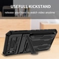 thumbnail image 3 of For Samsung Galaxy A32 5G Case, Heavy Duty Dual Layer Hybrid Rugged Shockproof Protective Cover with Kickstand & Card Slots, Black, 3 of 8
