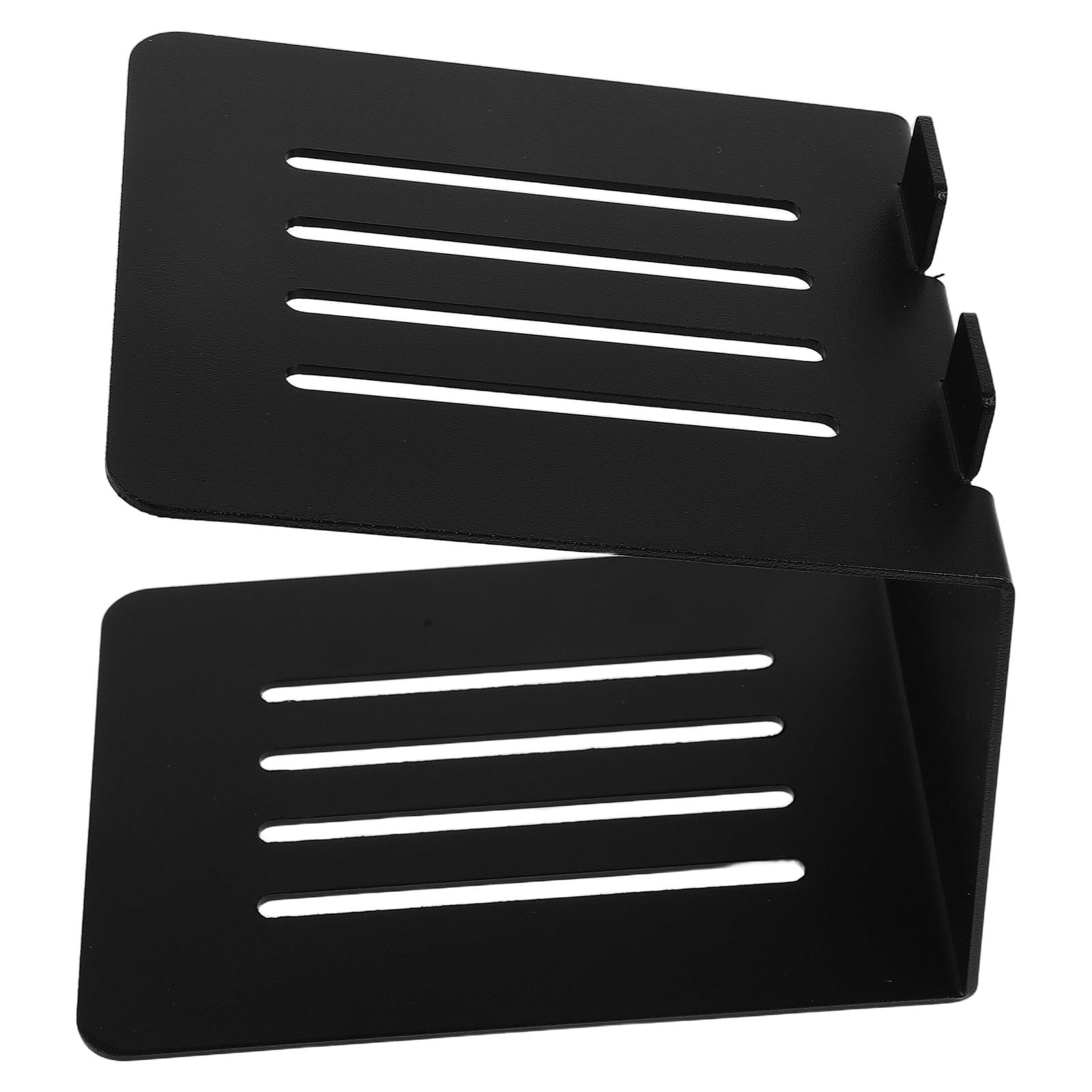 UPOUART Black Elevated Desktop Speaker Stand with Adjustable Angle for Studio Monitors and Computer Speakers