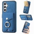 thumbnail image 1 of Funda para Samsung Galaxy A54 5g de cuero con acabado galvanizado y tarjetero (negro), 1 of 5
