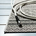 thumbnail image 4 of SAFAVIEH Courtyard Eric Geometric Indoor/Outdoor Area Rug, Black/Grey, 4' x 4' Square, 4 of 6