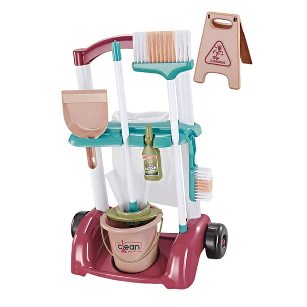 Juguetes de limpieza para niños, herramientas para el hogar, juego de recogedor y trapeador, juguetes de aprendizaje temprano, 13 piezas