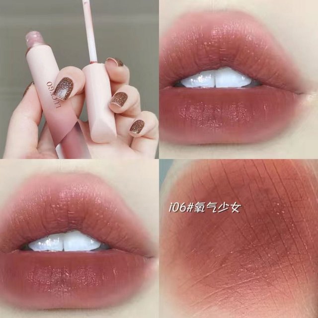 Crema de lápiz labial mate de terciopelo, tinte de labios rojo Sexy, hidratante, brillo de labios de larga duración, maquillaje impermeable, Cosméticos coreanos, 6 colores