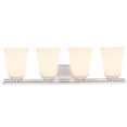 thumbnail image 4 of Aspen Creative 62217, Four-Light Metal Bathroom Vanity Wall Light Fixture, 25-1/2" Wide, Transitional Design in Brushed Nickel, 4 of 6