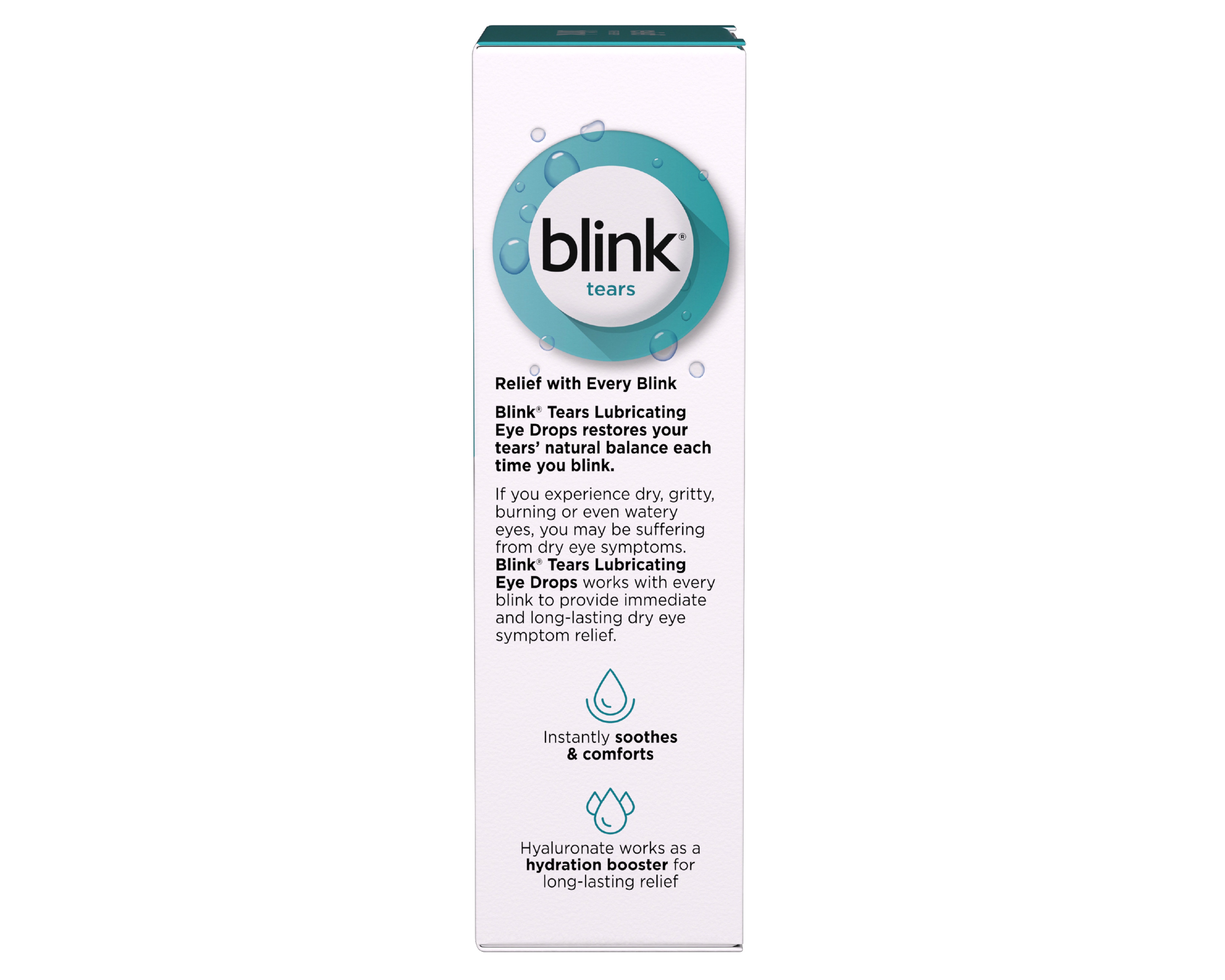 6 Pack - Blink Tears Lubricating Eye Drops – Long-Lasting Hydration for Mild to Moderate Dry Eyes, Moisturizes & Soothes with Hyaluronate, 1 Fl Oz