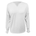 thumbnail image 7 of Fgnfyis T Shirts for Women V Neck Batwing Sleeve T Shirt Casual Comfortable Top for Home Outdoor Womens Tops White XL, 7 of 7