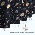 thumbnail image 6 of Dark Blue Sun Moon Cloud Star Pattern Shower Curtain 36"x72" ,Bathroom Decorative Shower Curtains Set with 12 Hooks,Modern Waterproof Washable Shower Curtain, 6 of 6