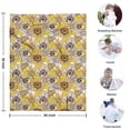thumbnail image 4 of Yellow Brown Sunflower Pattern Blanket,Comfortable Soft Flannel Throw Blanket,All Season,Warm Lightweight Blankets for Sofa Bed Couch Living Room Chair,30"x40", 4 of 4