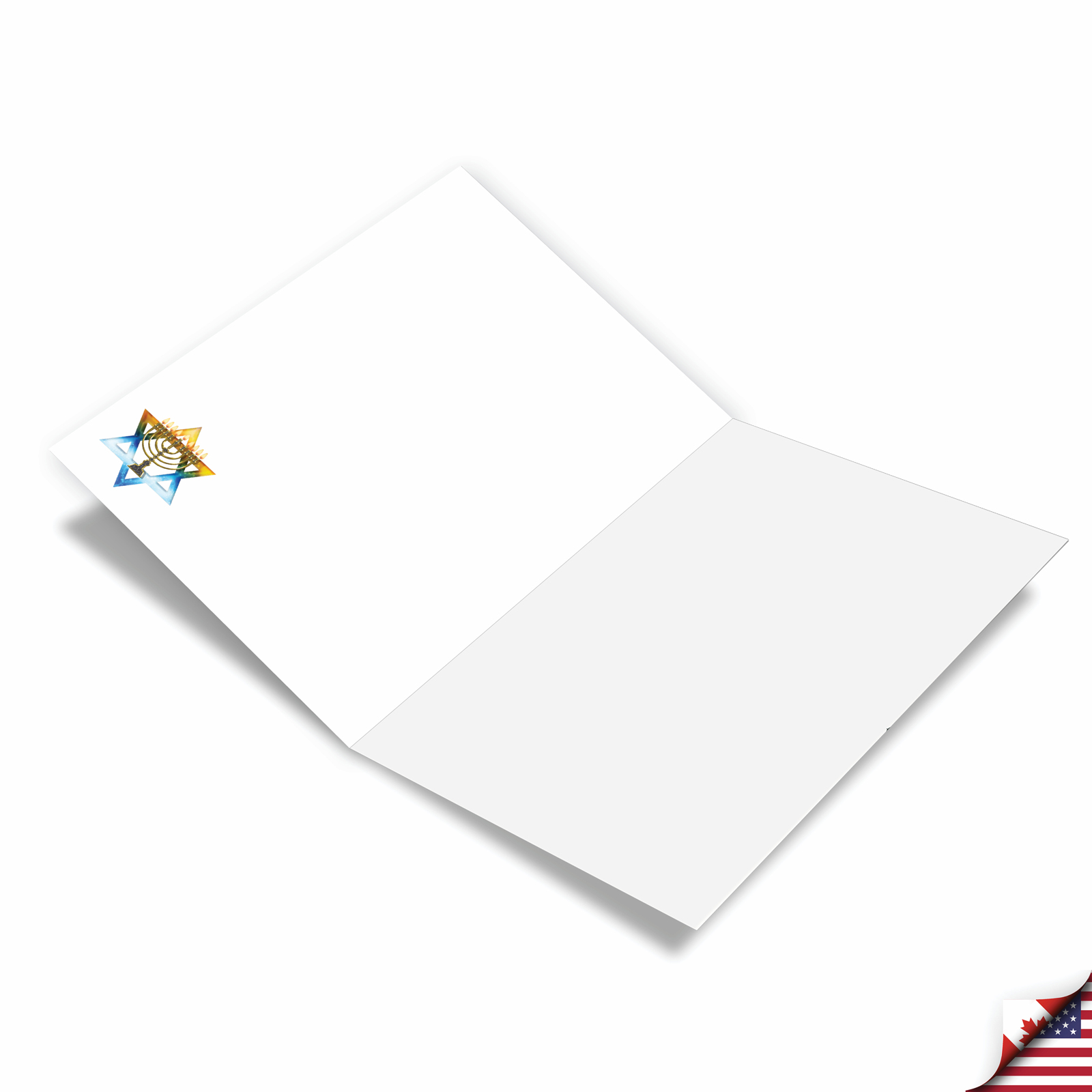 The Best Card Company 12 Blank Chanukah Greeting Cards Set w/ 5x7 Envelopes, 1x12 Designs, For Men, Women, Jewish Holiday Cards Festival of Lights C3687AHKB-B12x1