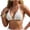 White, variant on Knit Crochet Halter Triangle Bikini Top For Women, Adjustable Tie Boho Casual Solid Color Summer Beach Swimwear S-XL