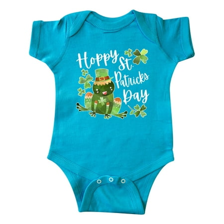

Inktastic Hoppy St. Patrick s Day Cute Frog with Clover Gift Baby Boy or Baby Girl Bodysuit