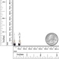 thumbnail image 2 of Gem Stone King 1.56 Cttw 925 Silver and 10K Yellow Gold Cushion Onyx Half Moon Moissanite and Lab Grown Diamond Dangle Earrings for Women, 2 of 4