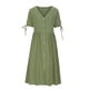 thumbnail image 5 of Vestido informal con botones de color solod de manga corta con cuello en V a la moda de verano para mujer Fridja bnh4213, 5 of 9