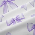 thumbnail image 5 of Erosebridal Ribbon Bow Black Out Curtains For Girls Teens,Girly Bowknot Curtains Pack of 2 (42x63 Each),White Purple, 5 of 7