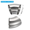 thumbnail image 2 of 1pcs 45 Degree Mandrel Bend Elbow, 3 1/2 Inch OD Steel Exhaust Elbow Exhaust Piping Connector 316 Stainless Steel, 2 of 5