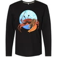 thumbnail image 3 of Inktastic Fun Fiddler Crab with Violin and Mustache Long Sleeve T-Shirt, 3 of 5