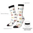 thumbnail image 4 of Rocae Colorful Trains for Adult Socks Casual Athletic Stretchy Loose Socks for Women Men Non-Slip Middle Tube Socks, 4 of 6