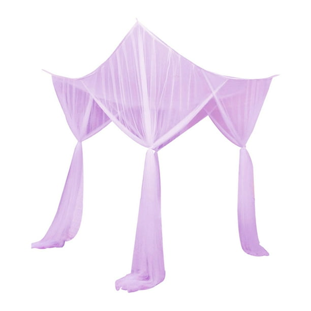 4 Openings Bed Canopy Net Twin Bed Canopy Bed Curtains for Girls Kids Rooms